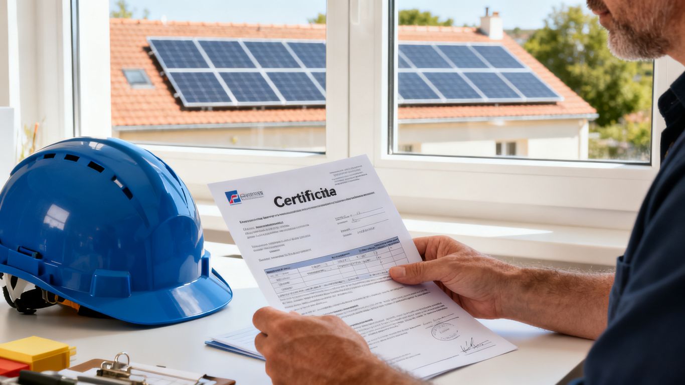 Attestation RGE et panneaux solaires sur toiture