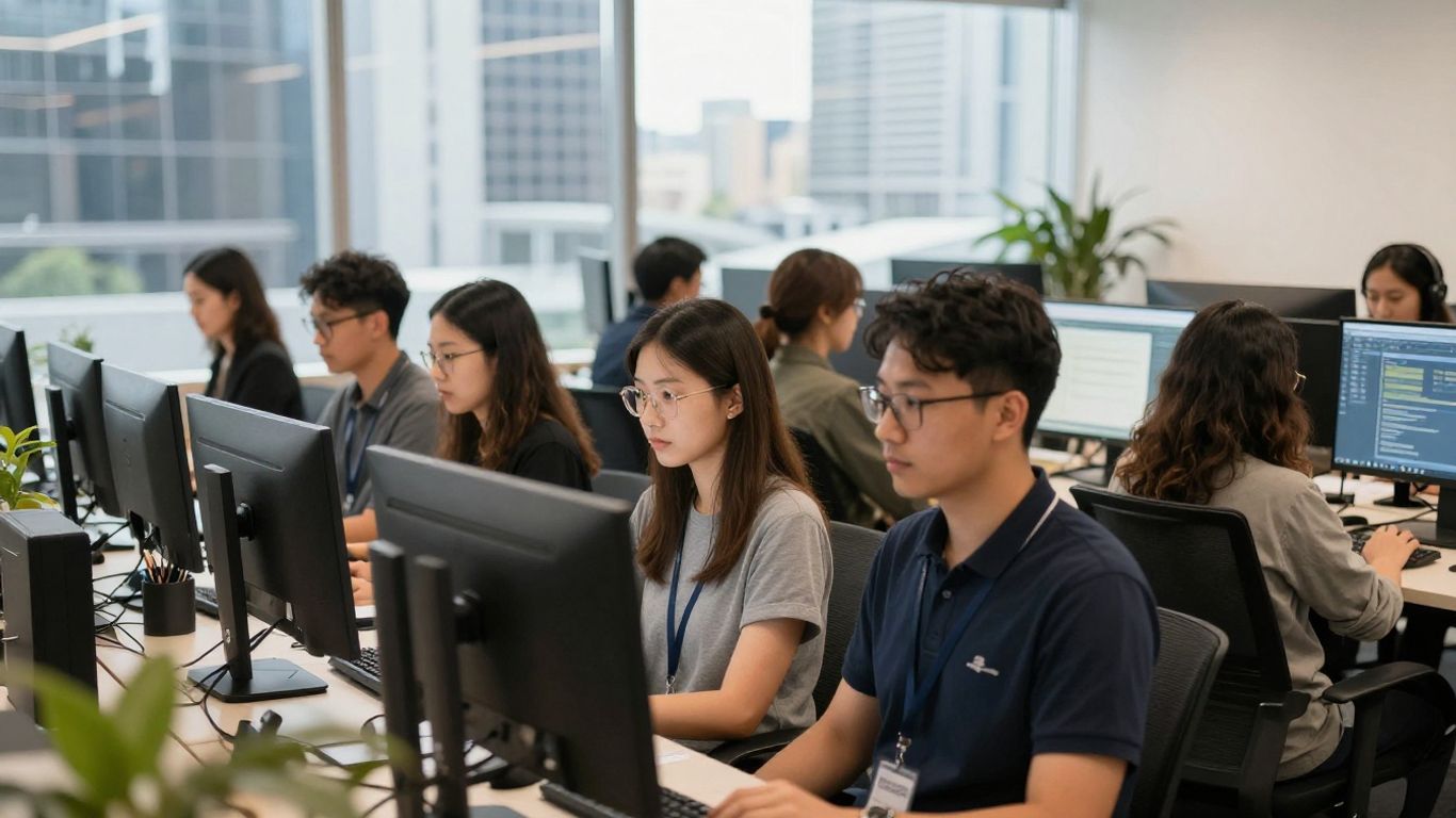 People working on computers across Australia