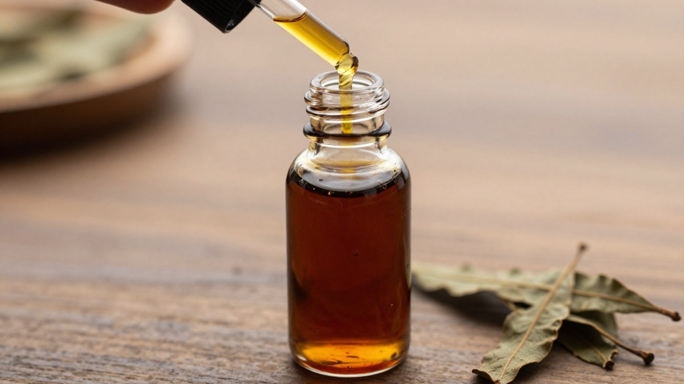 HS Code for Patchouli Oil and Import Regulations 2 Patchouli oil being poured from a dropper into a vial.