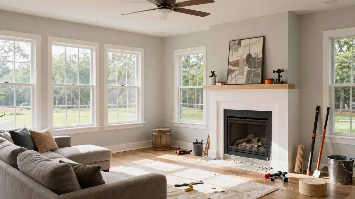 Berkeley Lake home interior renovation progress.