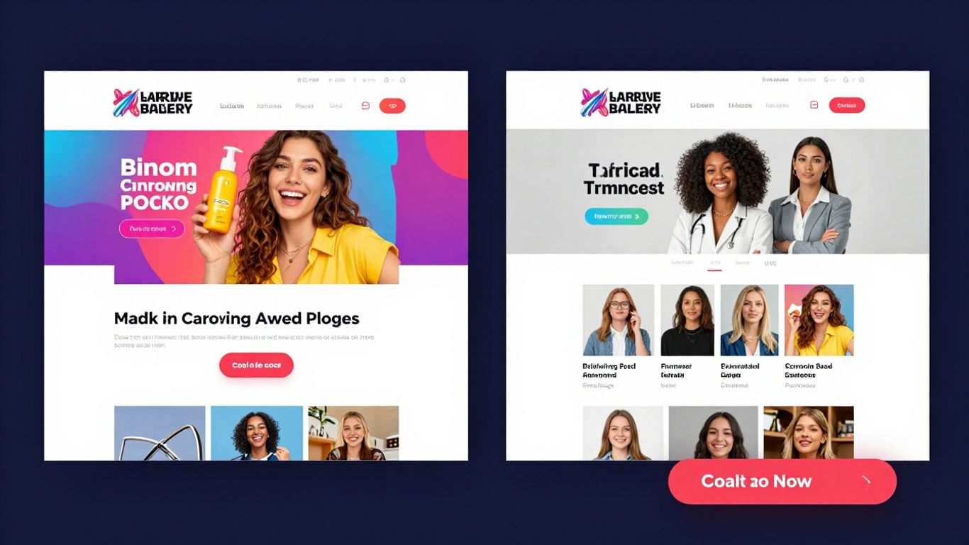 Affiliate marketing A/B testing visual comparison