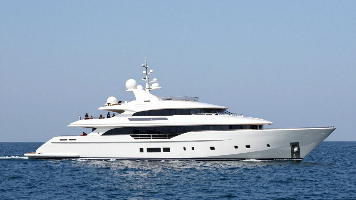 The Gallant Lady Feadship yacht on blue water.