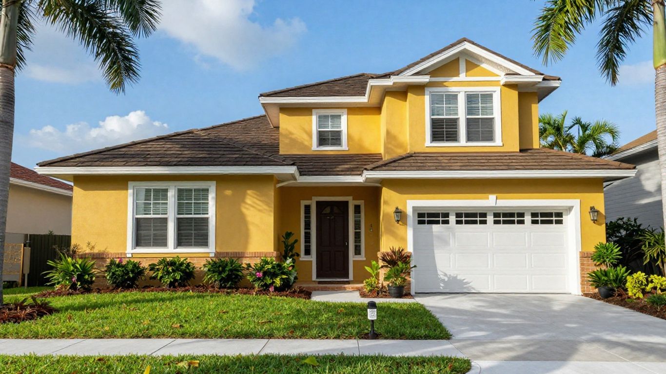 Freshly painted house exterior in Orlando