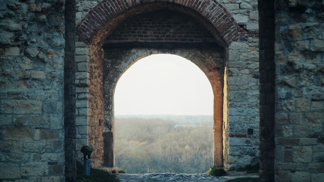 The majestic historical remains of the old fort gate