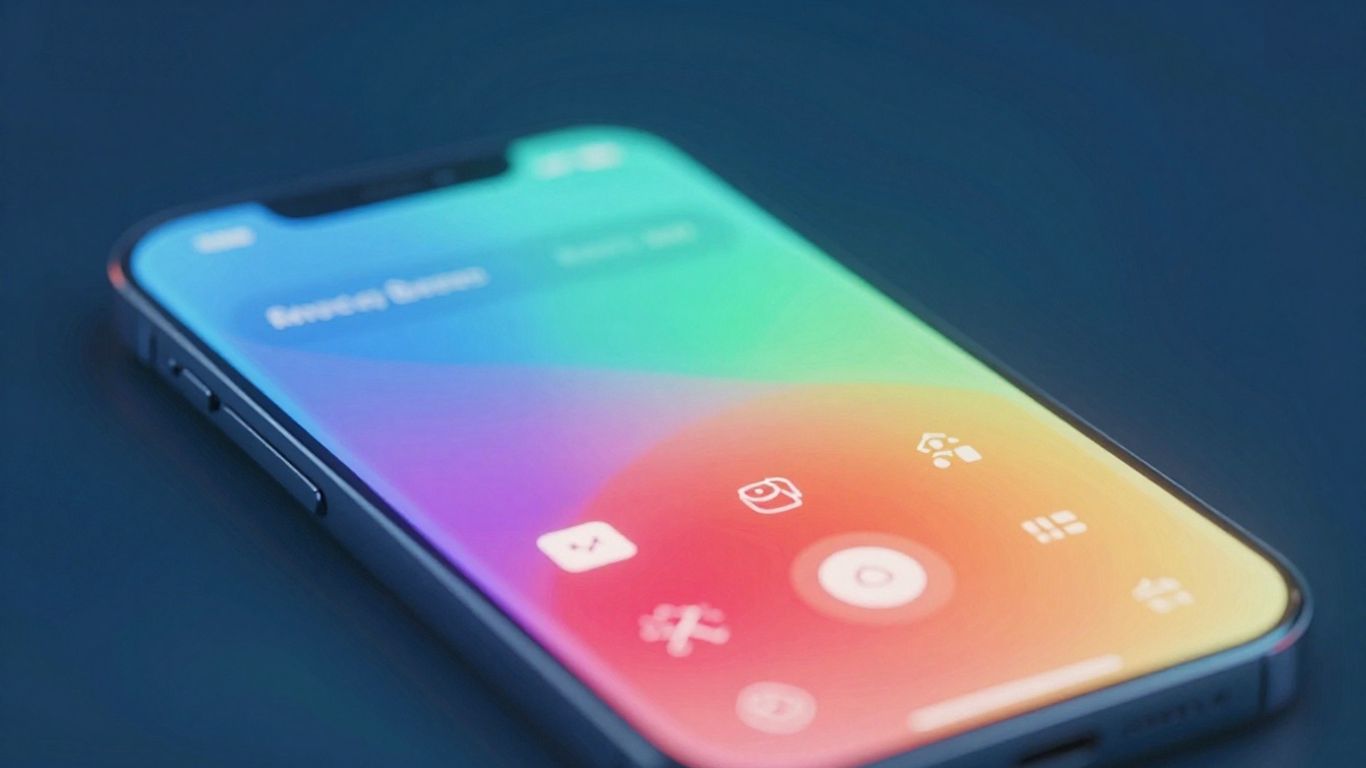 Smartphone displaying a modern app interface.