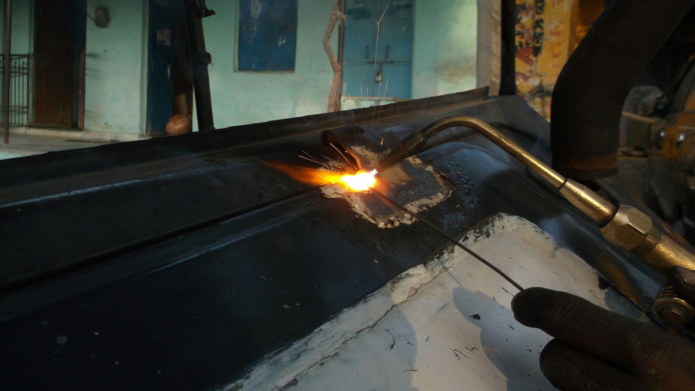 Close-up of high quality weld seam