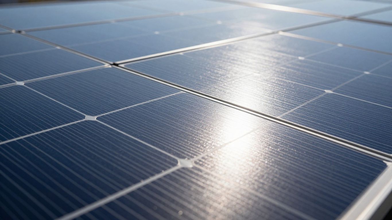 Panneau solaire hybride avec cellules PV et éléments thermiques.