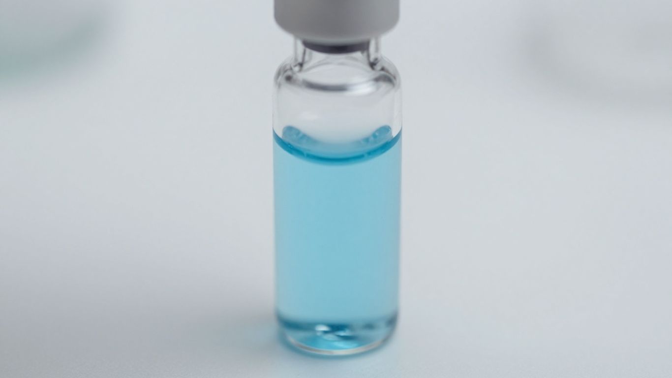 Vial of TB-500 peptide for recovery.