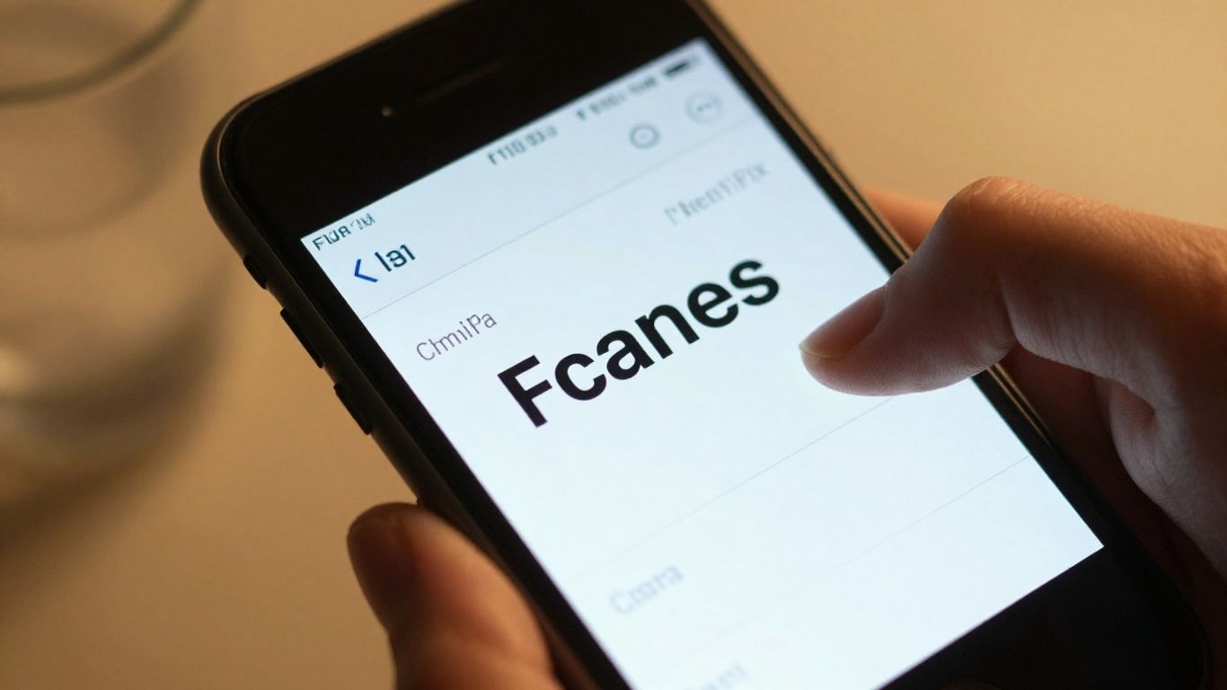Hand hält Smartphone mit Preisschild