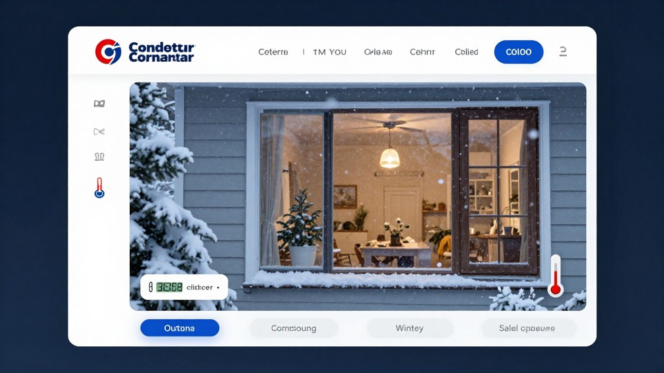 Contractor website showing cold weather services