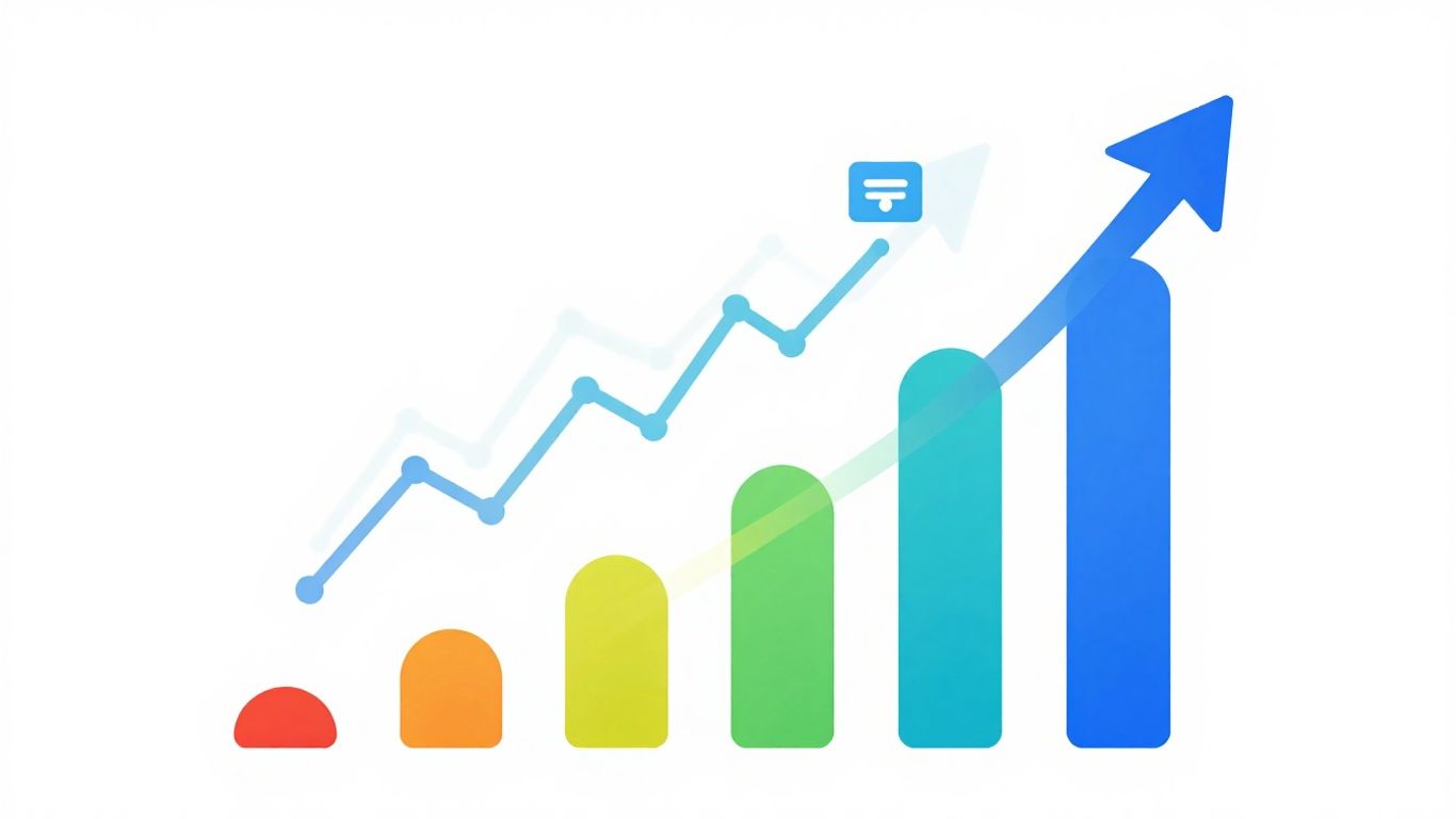 Company growth and digital connections visual.