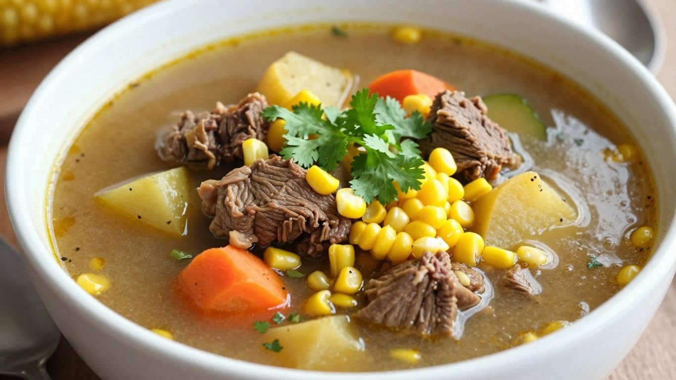 Hearty Mexican beef soup with vegetables and beef.