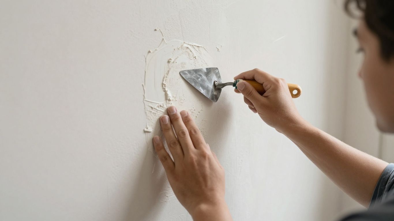 Wall preparation for plastering with tools.