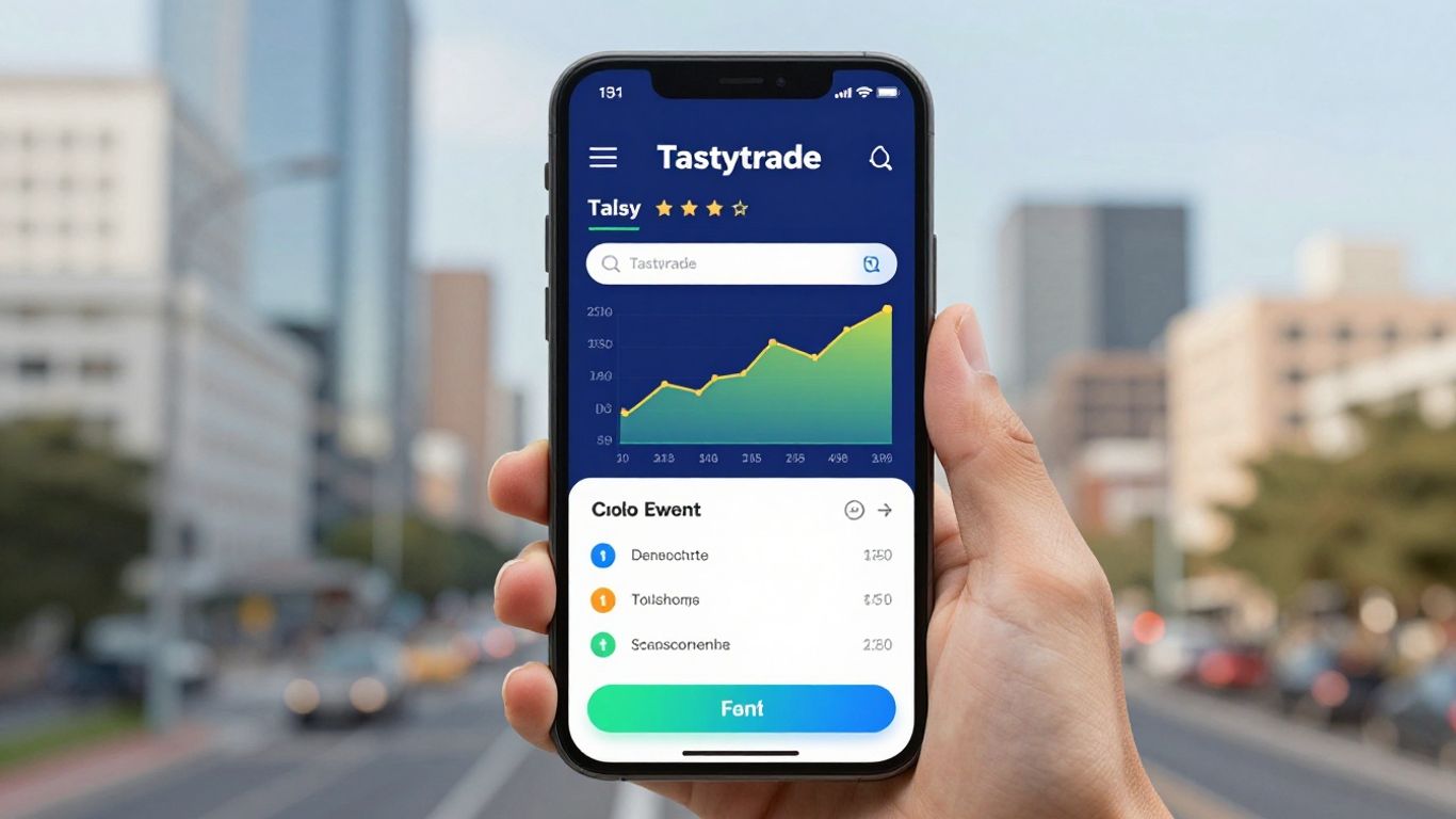 tastytrade app interface on a smartphone screen