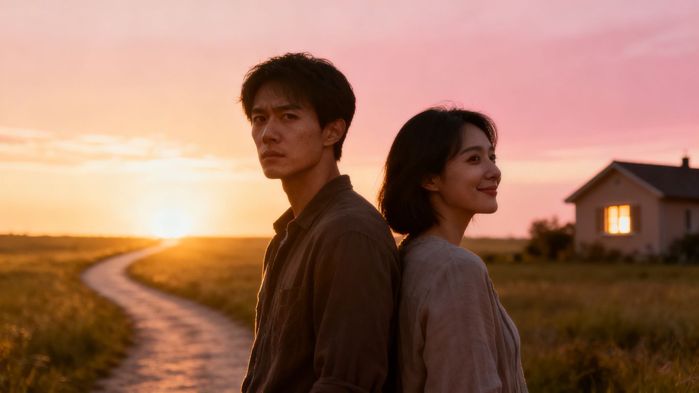 Couple balancing personal aspirations and relationship harmony.