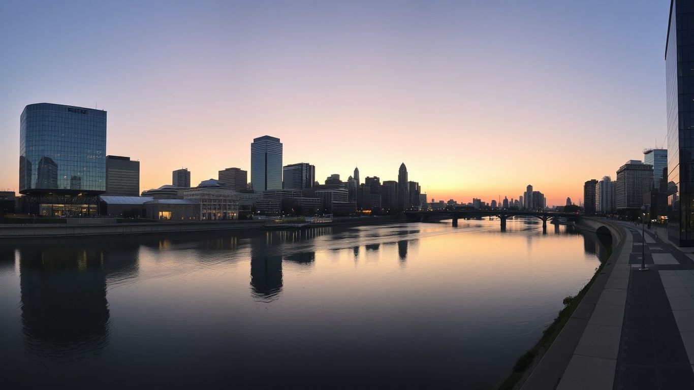 A scenic view of the Minneapolis city skyline