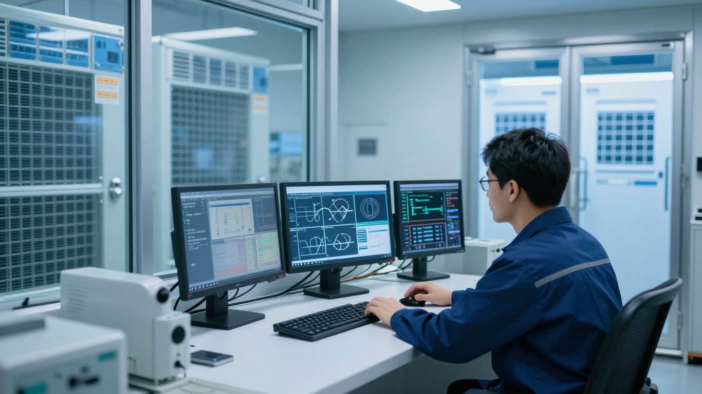 Warehouse refrigeration controls monitored from operations room