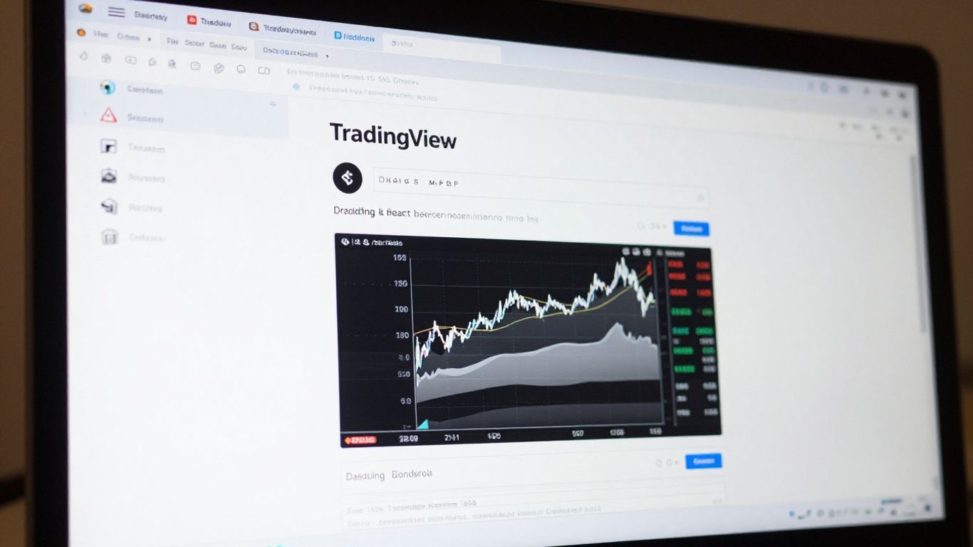 TradingView PC application interface on a computer screen.