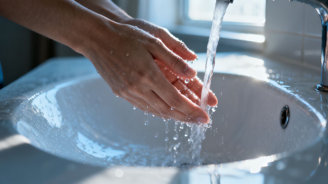 Cleaning scalp with cold water