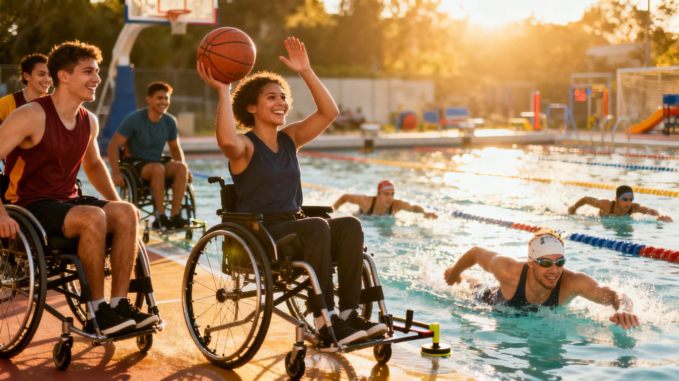 People with disabilities enjoying inclusive recreational activities.