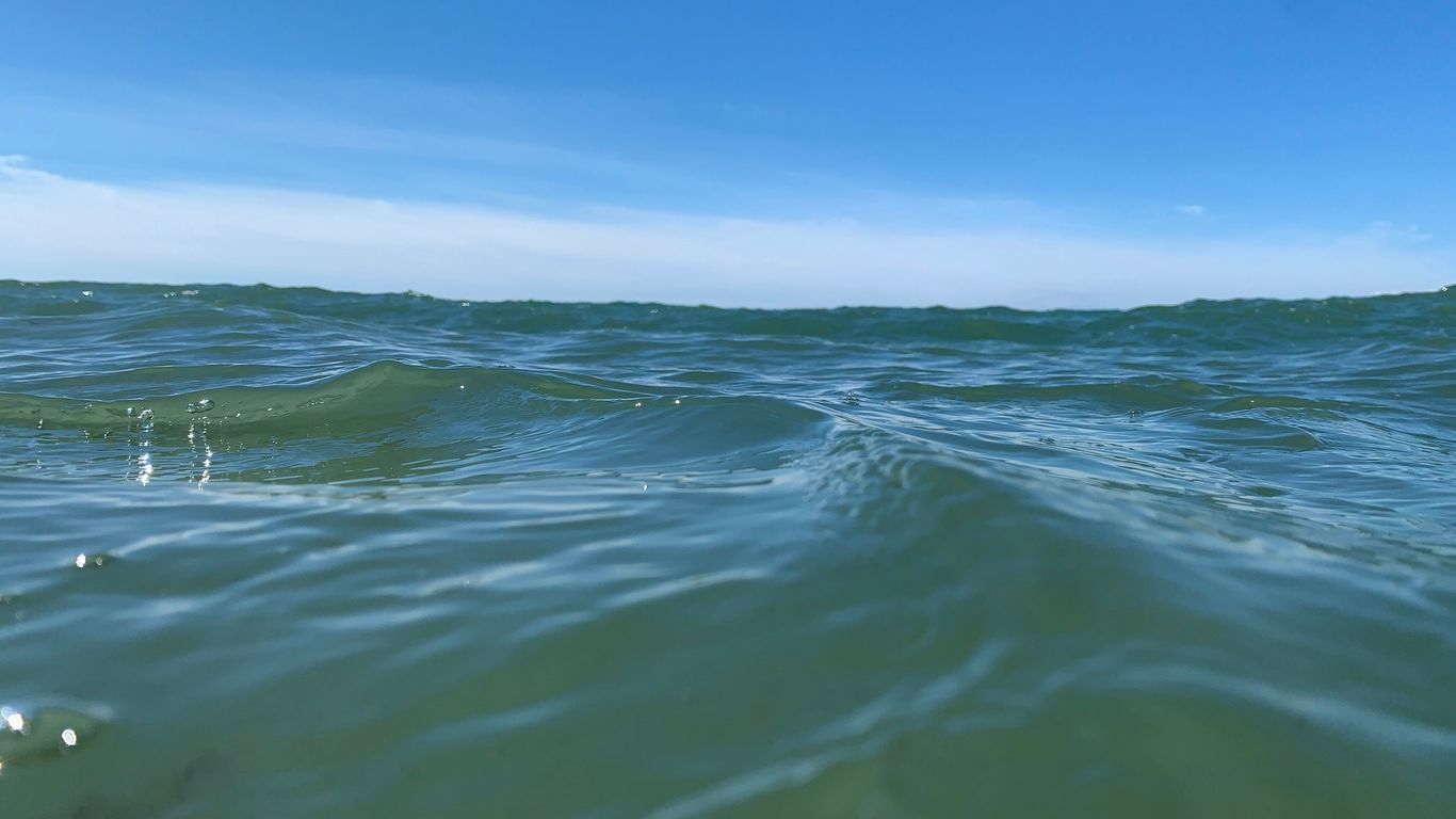 a body of water with waves