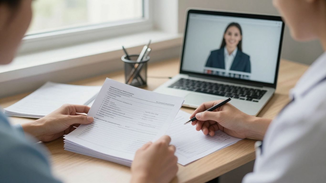 Provider organizing telehealth visit documentation