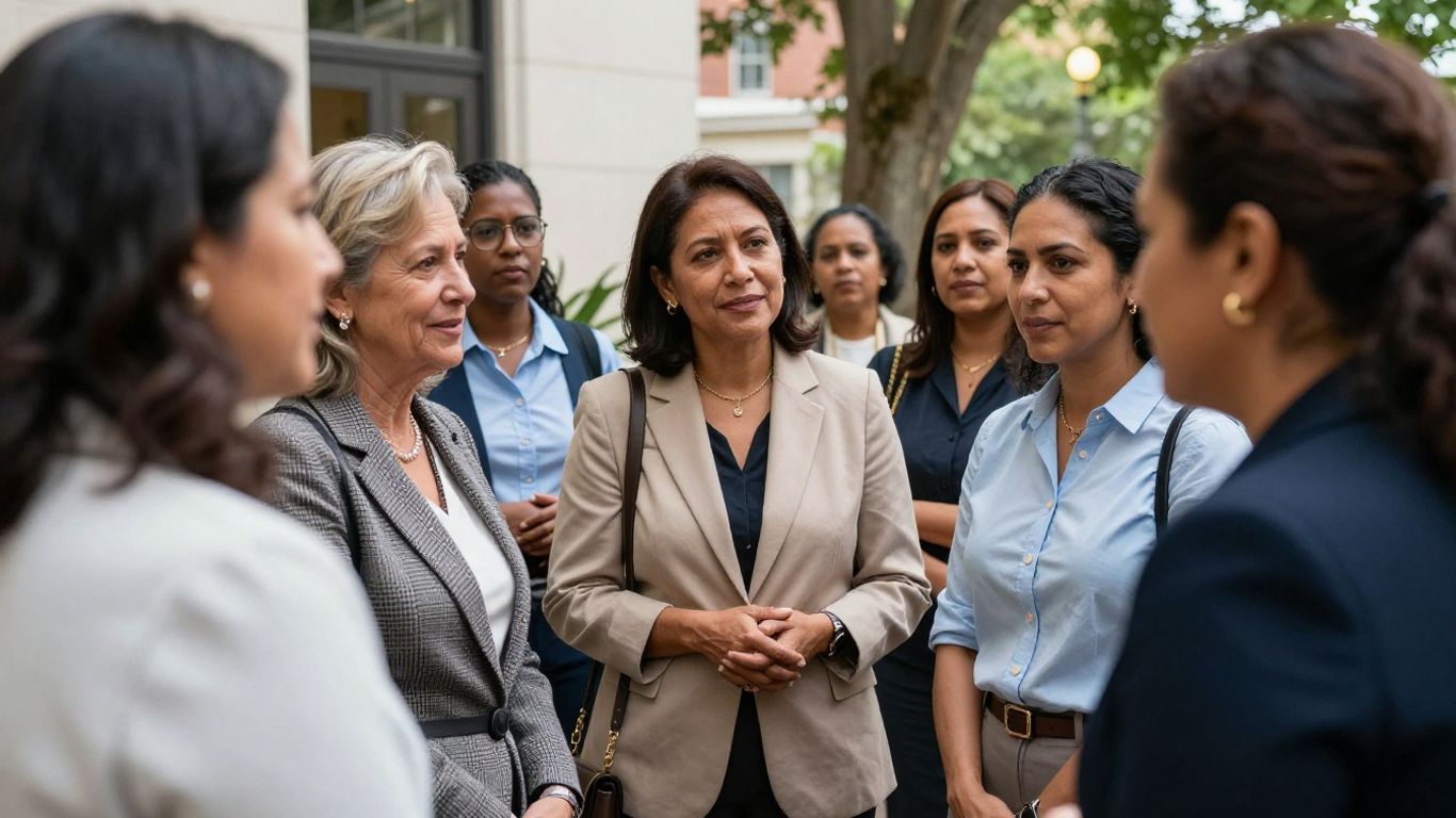 Femmes maires du Morbihan partageant leurs expériences de mandat.