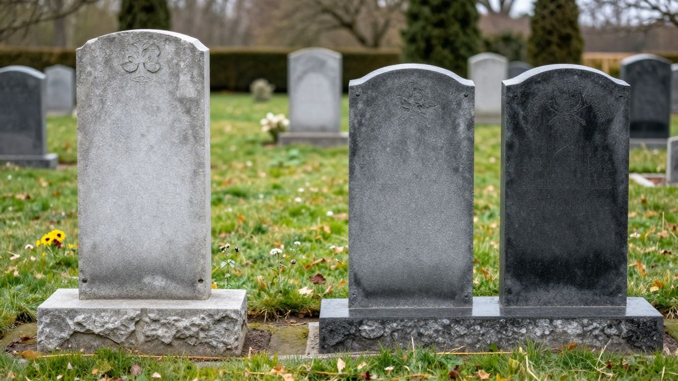 single vs companion headstones side-by-side.