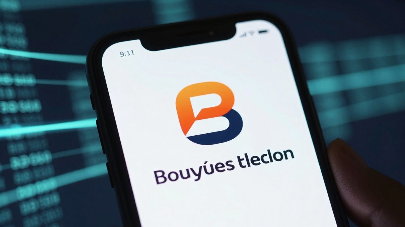 Logo Bouygues Telecom sur un écran de smartphone.