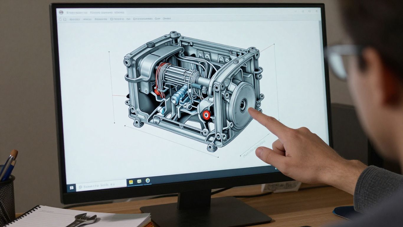Technician using digital diagnostics tool