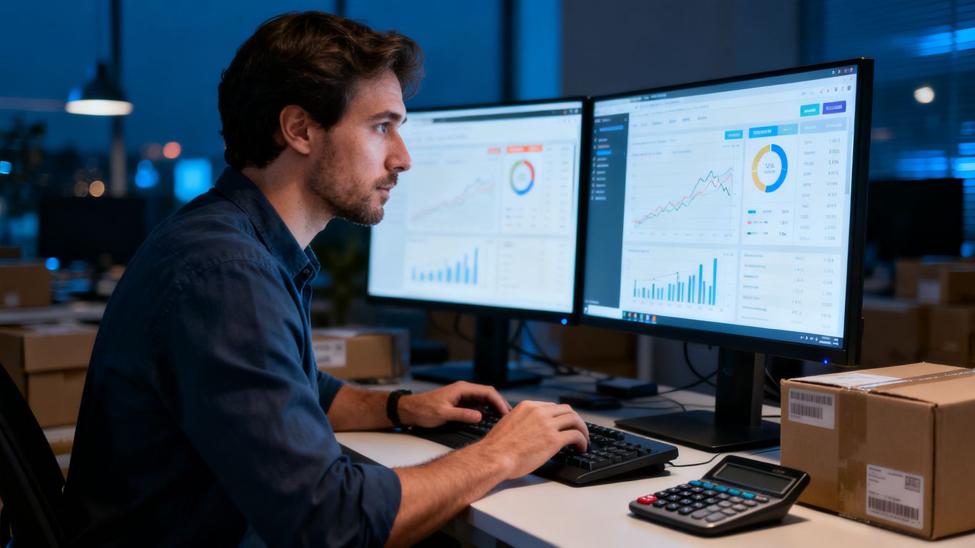 Amazon PPC performance review at desk