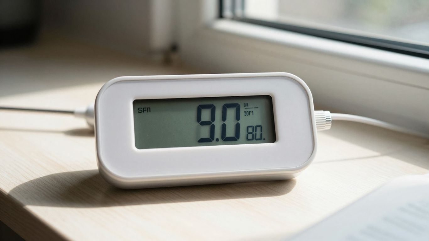Thermometer und Hygrometer in einem Wohnraum