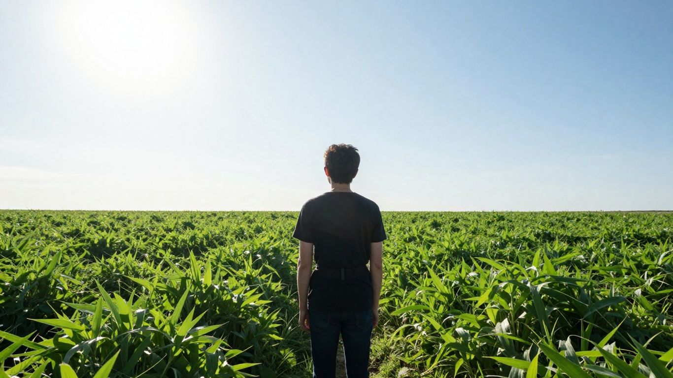 Persona mirando hacia un futuro financiero brillante y próspero.