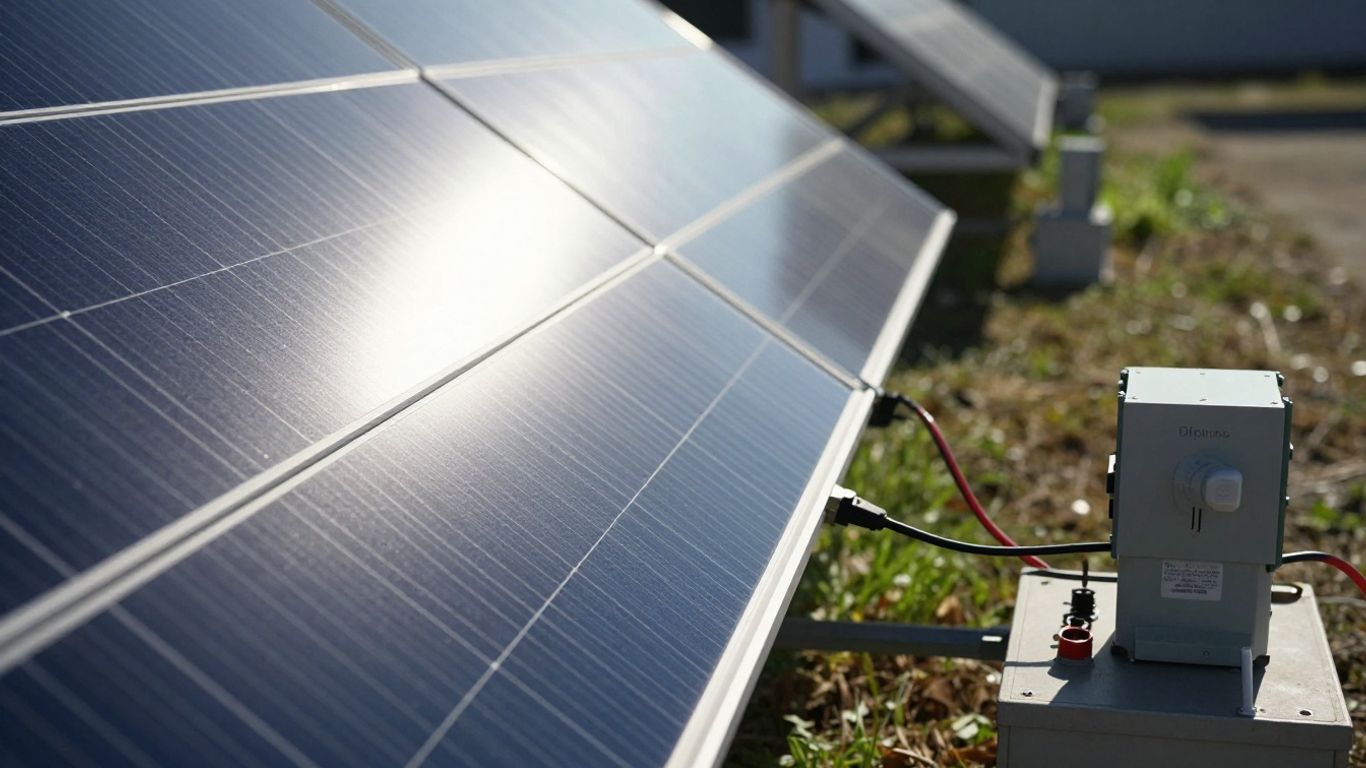 Solar panel connected to a 12v battery
