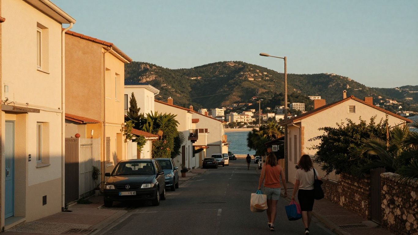 Vue urbaine de Saint-Sébastien depuis une rue calme