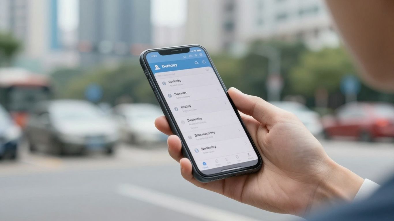 Person using phone to find local business owner contact.