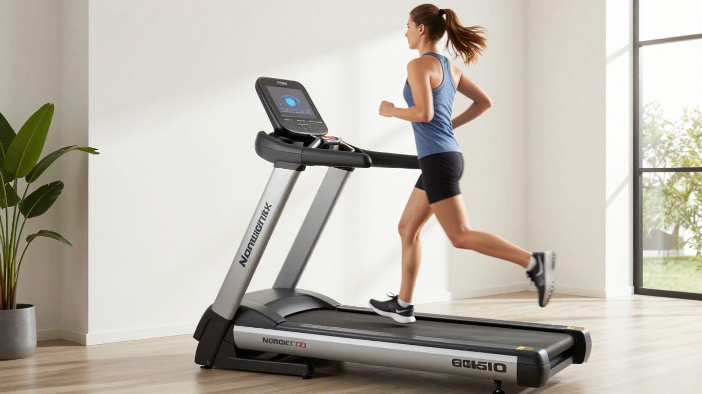 NordicTrack Commercial 2450 folding treadmill in use.