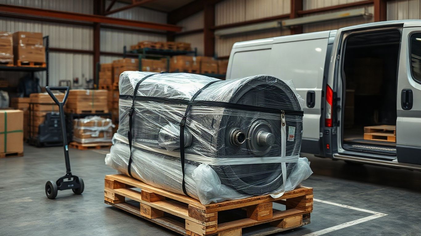 Packed transmission parts prepared for Brisbane delivery