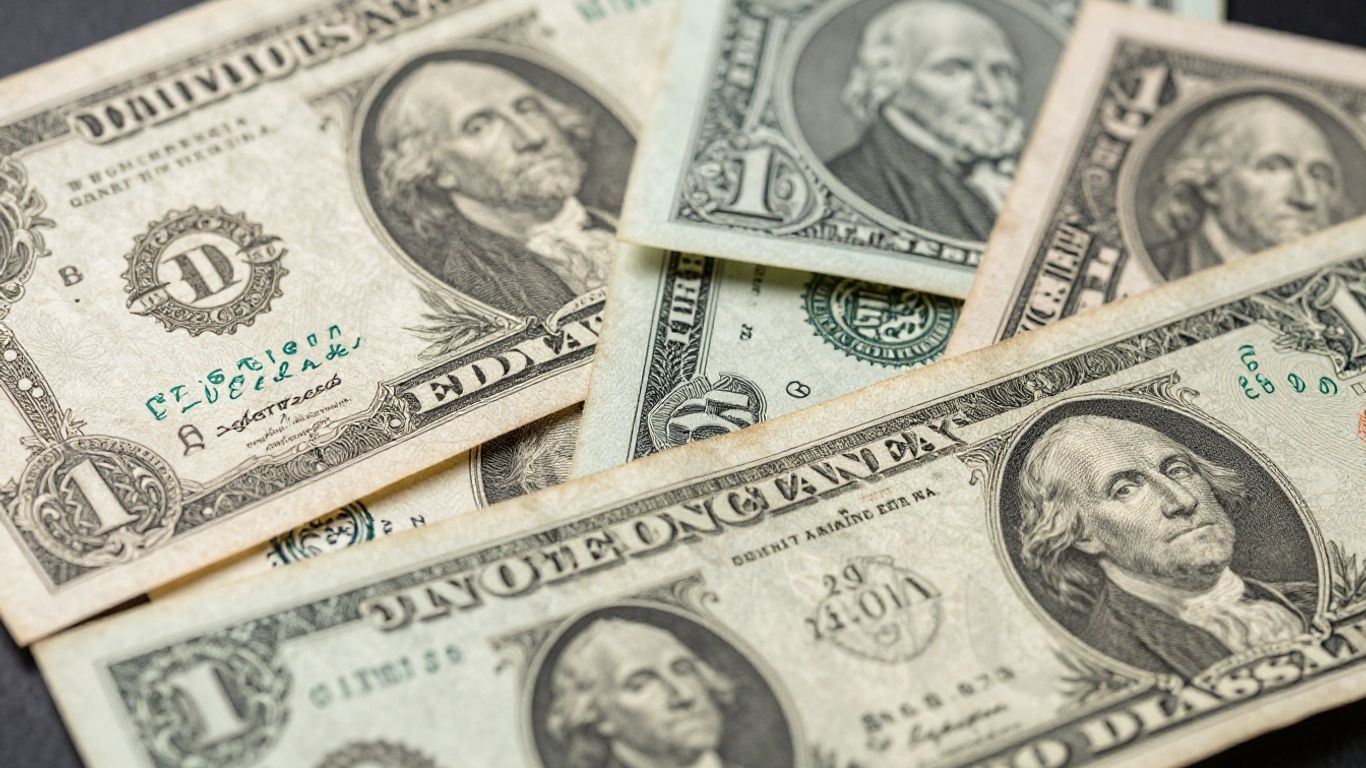 Vintage silver certificates with intricate designs.
