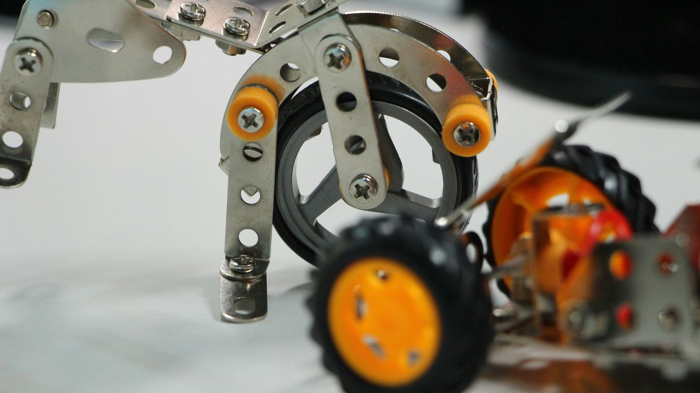 black and orange motorcycle scale model