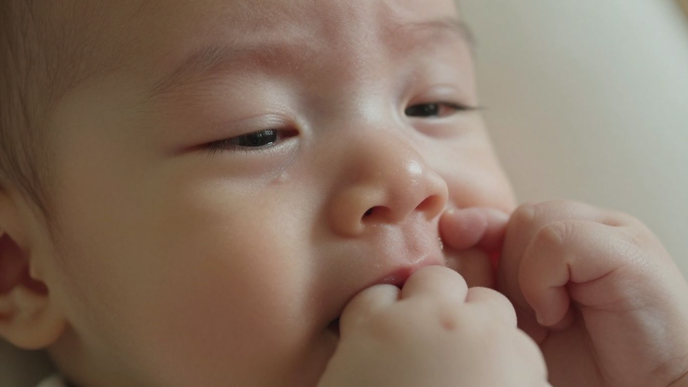 Bebé con congestión nasal y tos.