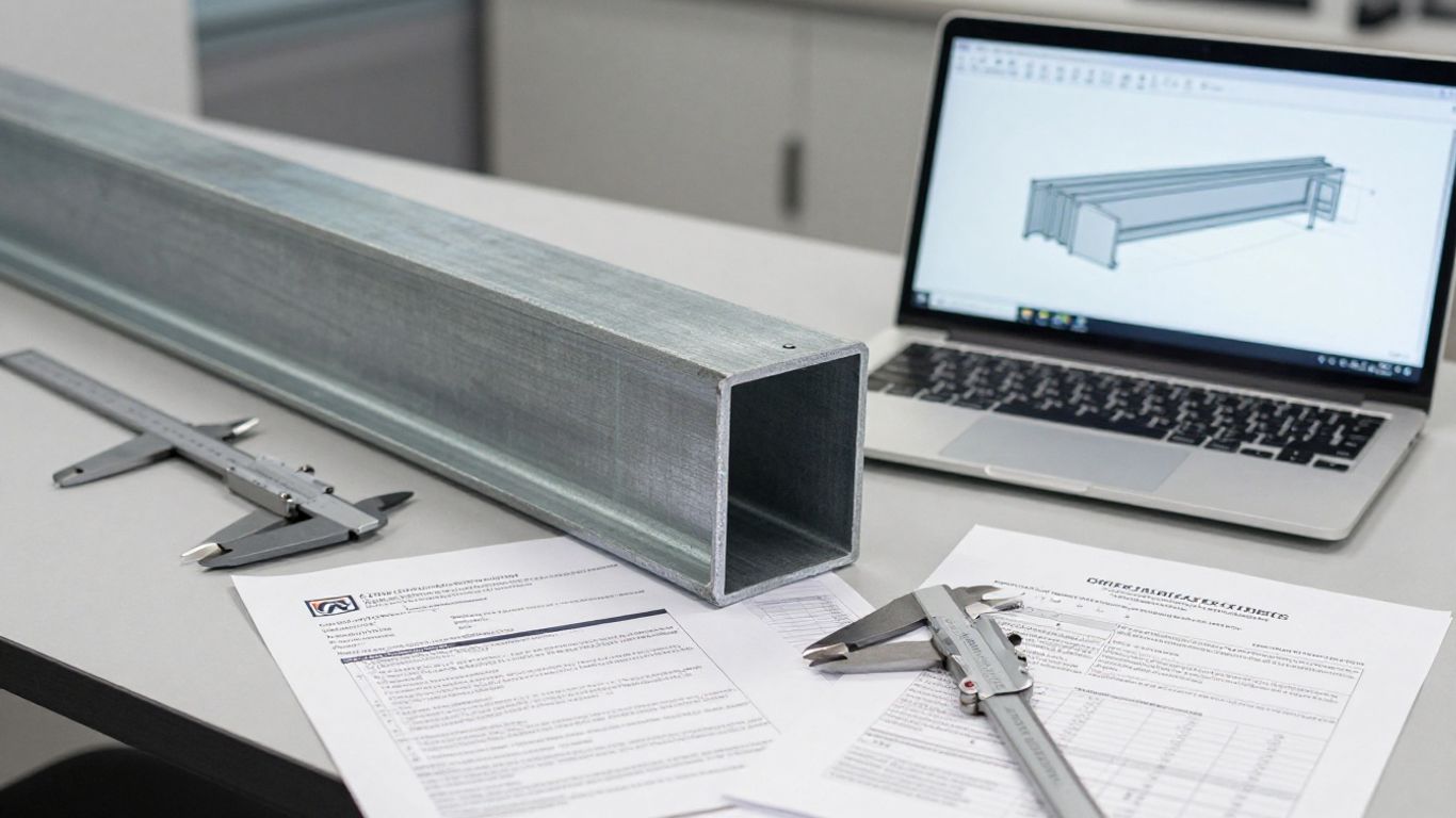 Steel section properties and material data