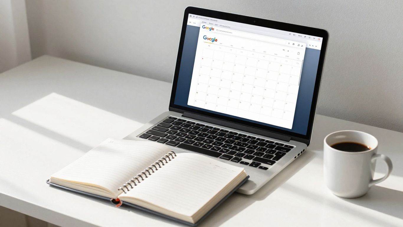 Google Calendar time blocking productivity desk setup