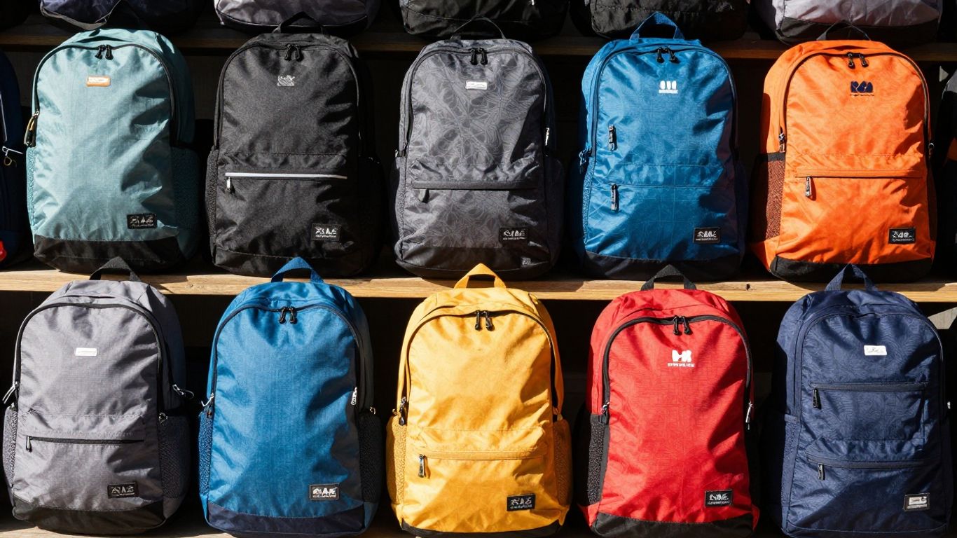 Assortment of custom-designed wholesale backpacks