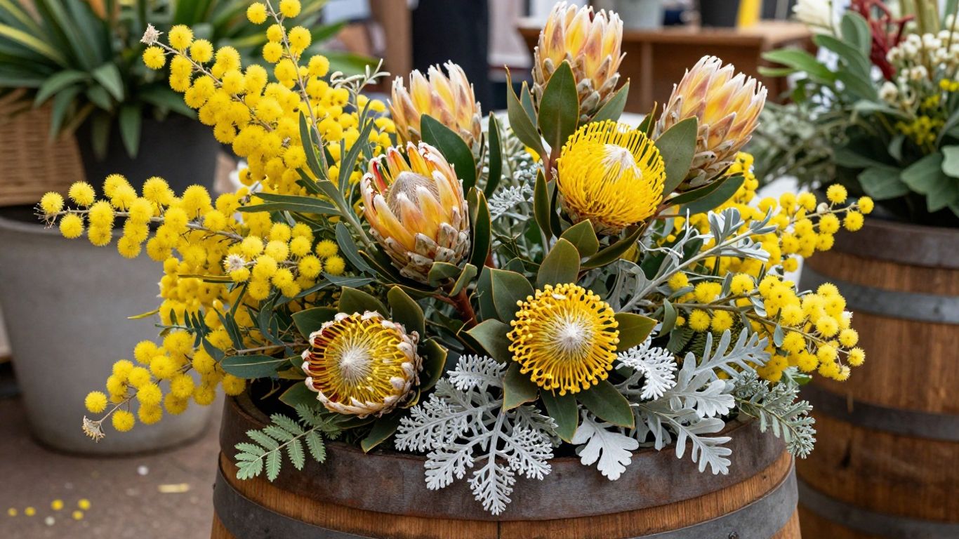 Seasonal floral installation