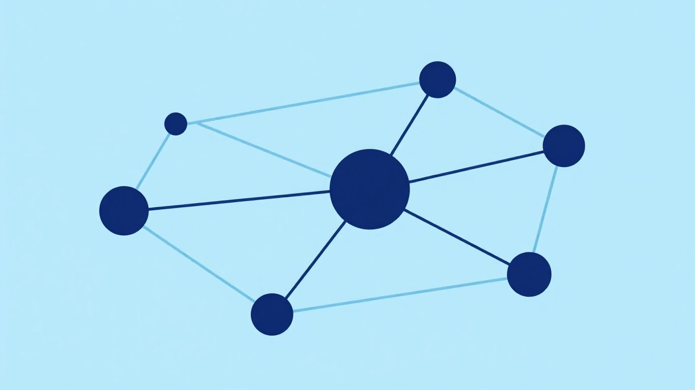 Network nodes and connections illustration