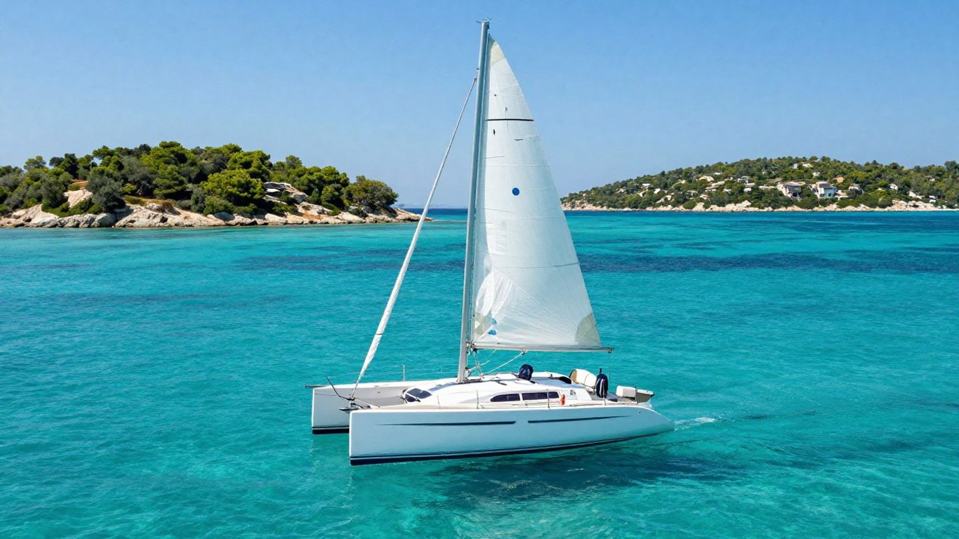 Catamaran sailing in the Adriatic Sea