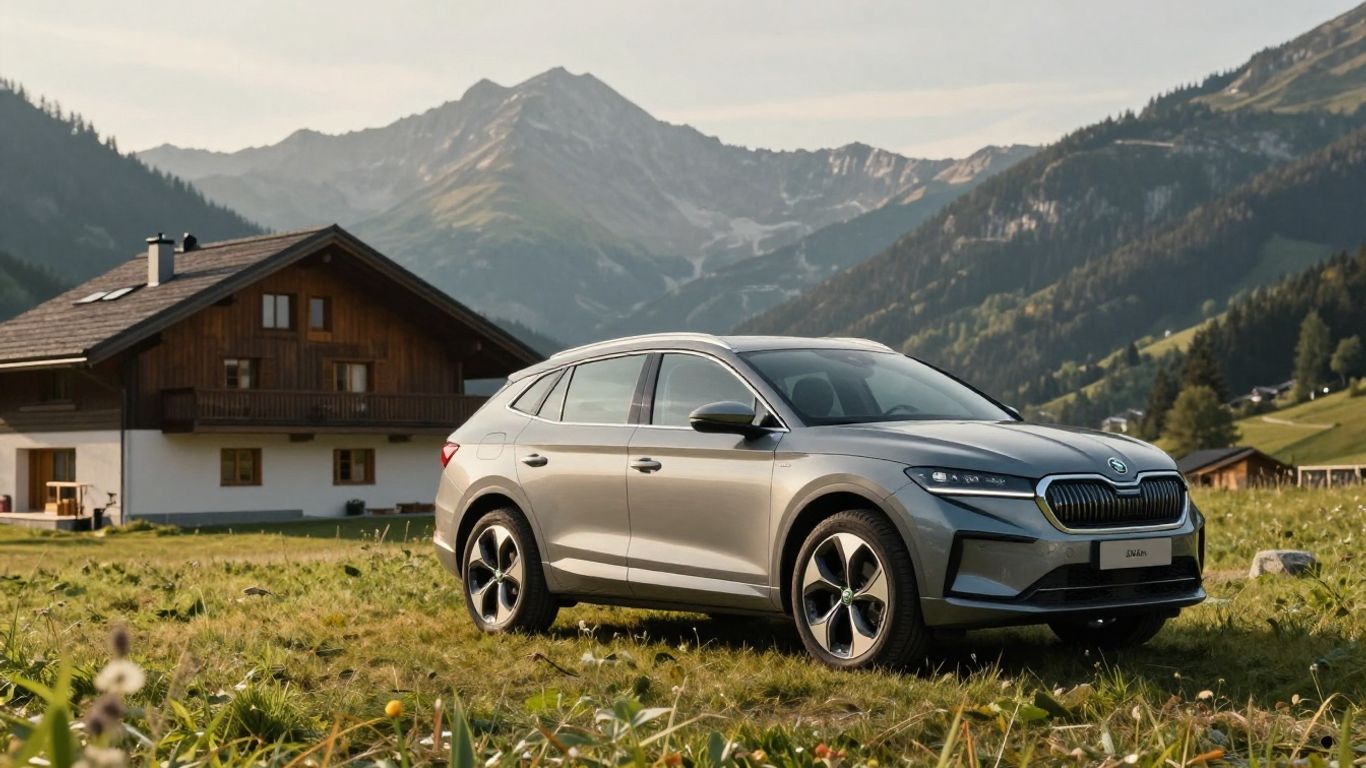 Škoda Enyaq auf Schweizer Bergstrasse