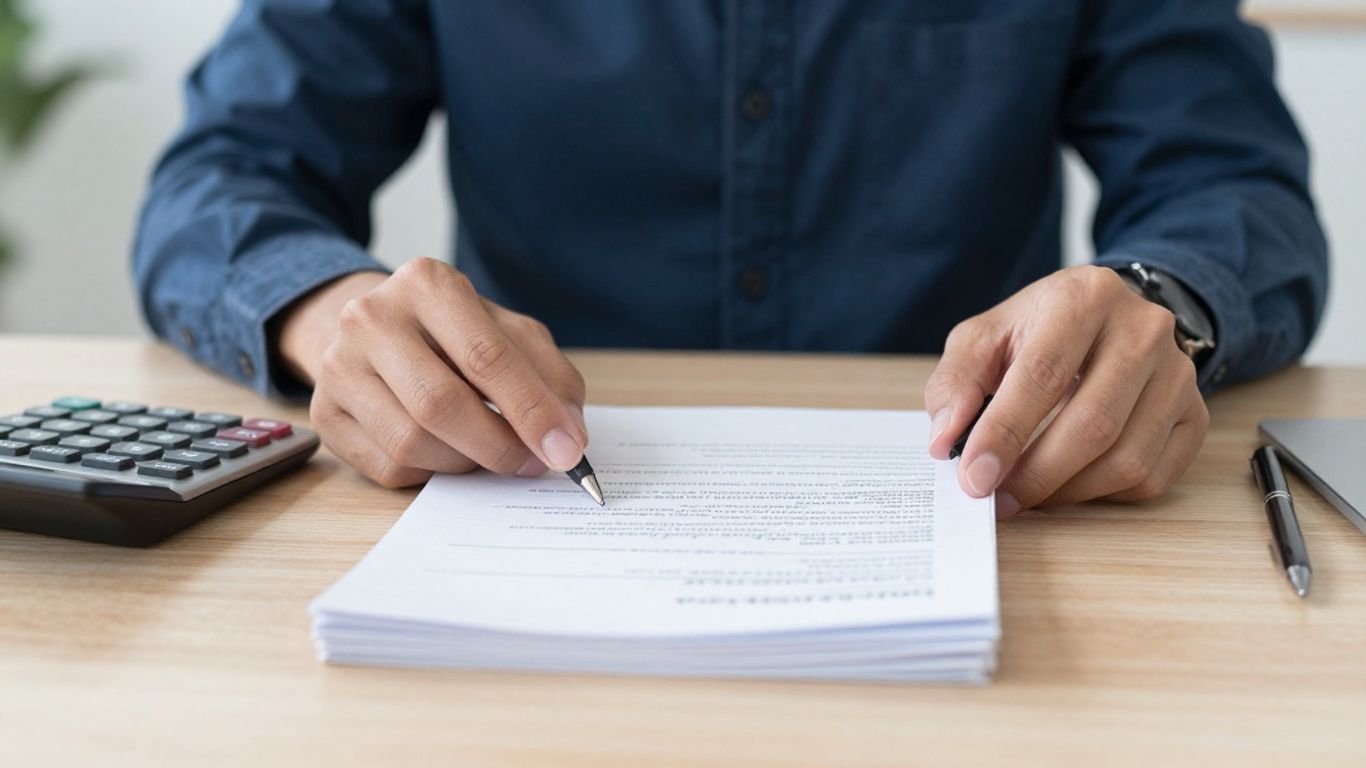 Student loan documents and calculator for repayment options.