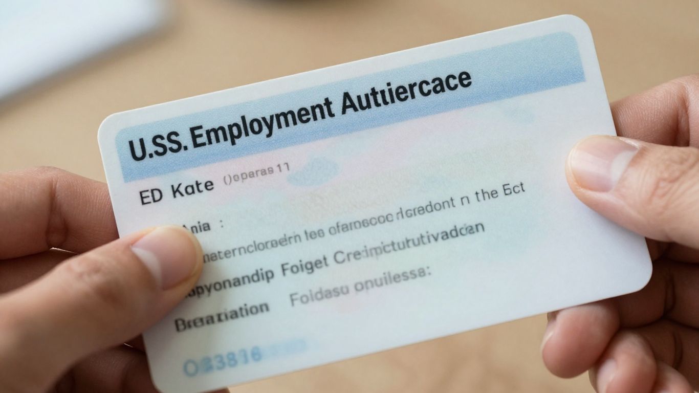 Tarjeta de permiso de trabajo EAD de EE. UU.